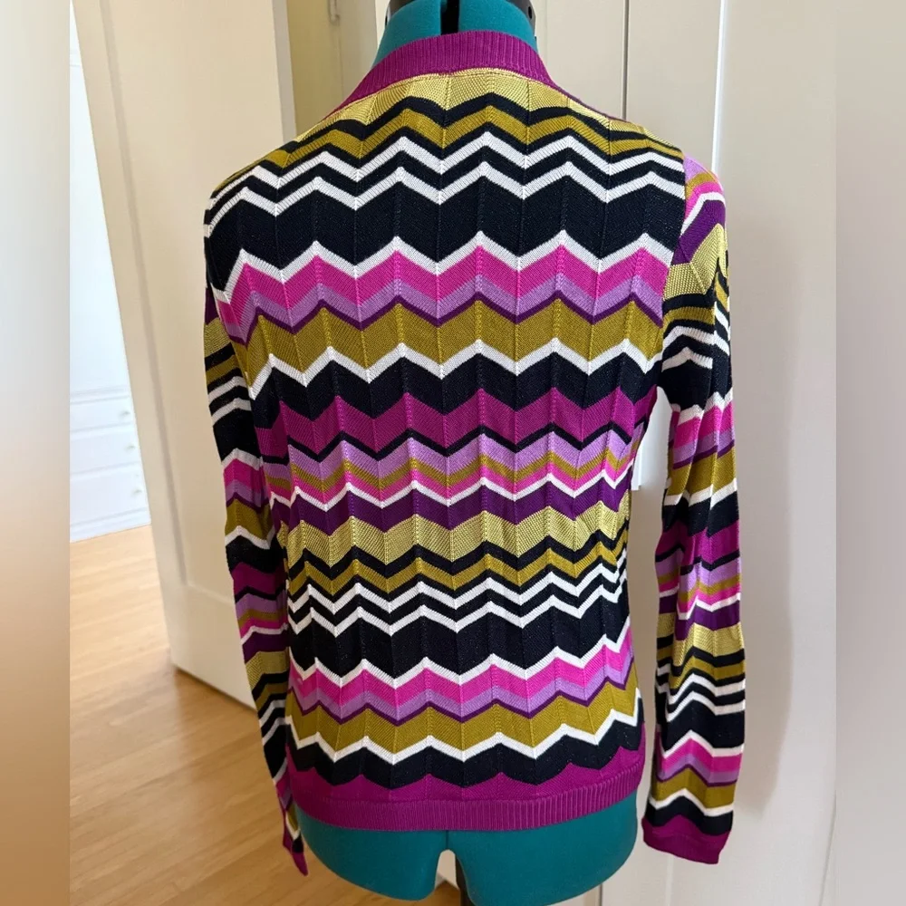 Missoni for Target Pink and Gold Chevron Cardigan L like new, never worn - Picture 2 of 4